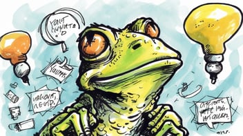An image of a frog thinking